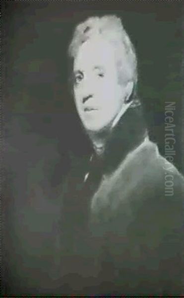 Portrait Of Sir George Howland Beaumont, 7th Bt., Bust Length Wearing A Red Coat With Fur Collar - view 1