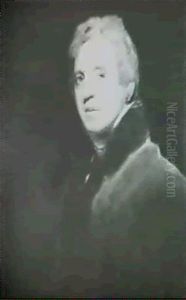 Portrait Of Sir George Howland Beaumont, 7th Bt., Bust Length Wearing A Red Coat With Fur Collar by Thomas Lawrence