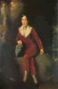 Portriat Of William Hanbury 2nd Baron Bateman (1826-1901) Ofshobdon Court When A Boy by Thomas Lawrence