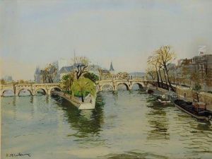 Veduta Della Senna by Guillaume M. Edmond Bellefroid