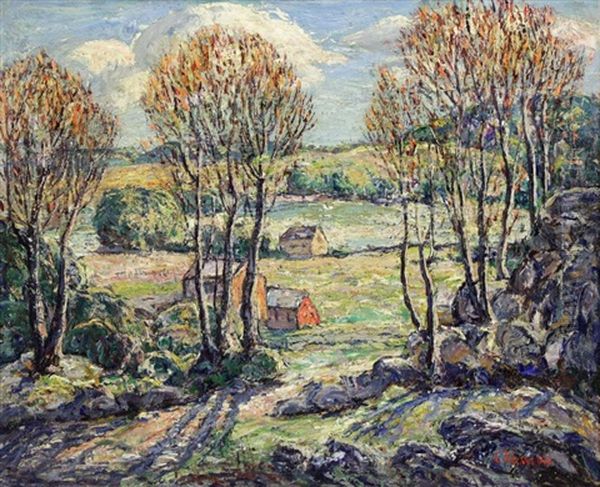 Landscape With Red Barn - view 1