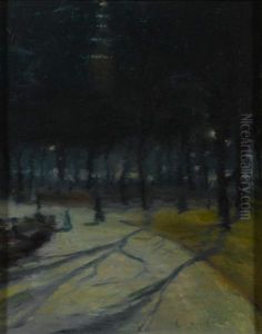 Evening, Madison Square Park by Ernest Lawson