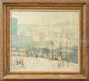 New York Farm In Winter by Ernest Lawson