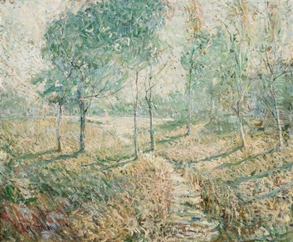 Spring Landscape And Harbor Scene (a Double Sided Work) - view 1