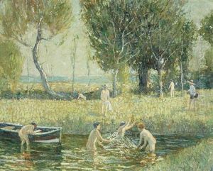 Boys Bathing by Ernest Lawson