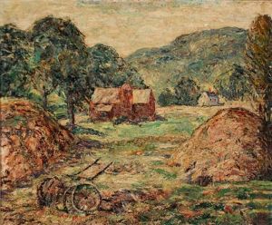 New England Farm Scene by Ernest Lawson