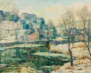 Snowy Day Along The River