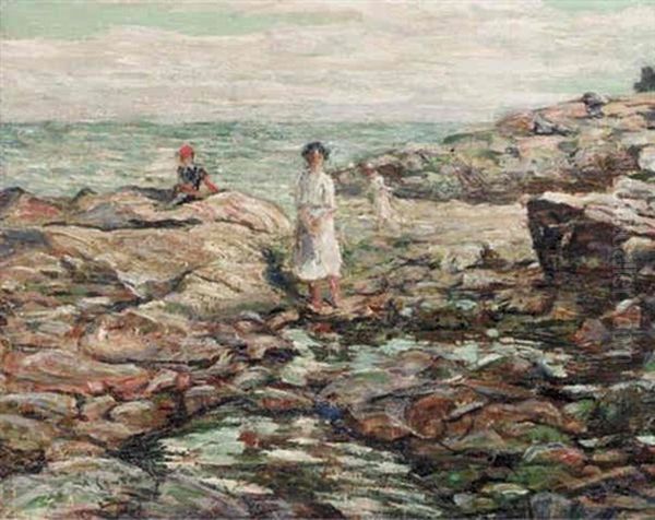 Children On A Rocky Shore - view 1