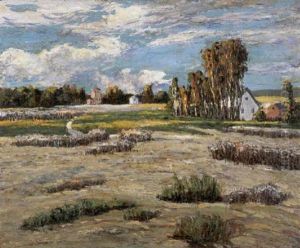 Farmhouse In Country Setting With Sagebrush by Ernest Lawson