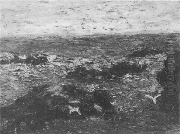 Turbulent Sea With Rocks - view 1