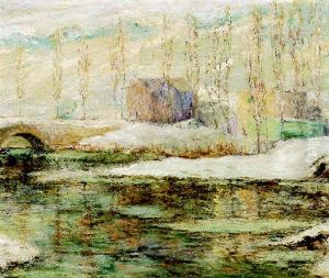 Tibbett's Creek In Winter by Ernest Lawson