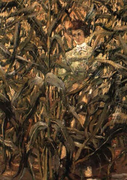 Woman In The Cornfield - view 1