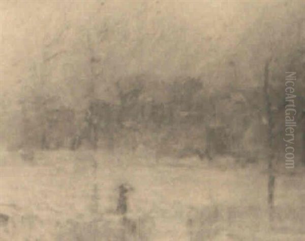 Snowstorm, Nyc, 14th Street, 5th Avenue - view 1