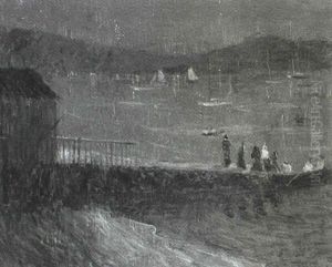 Greenwich, Connecticut Yacht Club, 4th Of July by Ernest Lawson