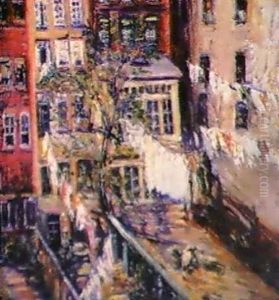 Backyard Spring by Ernest Lawson