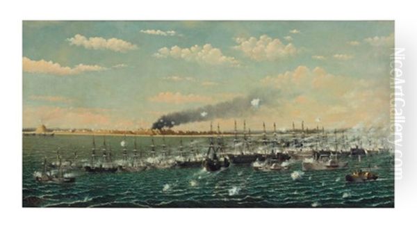 Bombardment Of Fort Fisher - view 1