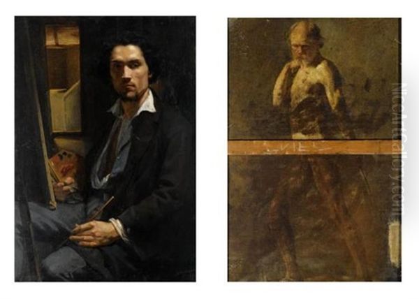 The Artist In His Studio (+ A Study Of A Full Lenght Male Nude, Verso) - view 1
