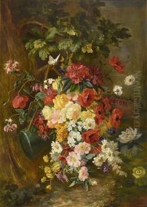 Composition Florale Au Pied D'un Arbre by Jean-Pierre Lays