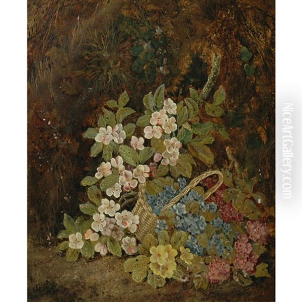 Geraniums In A Forest Interior - view 1