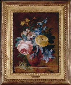 A Still Life Of Flowers In A Vase
