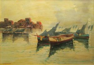 Boats In Venice by Emilian Lazarescu