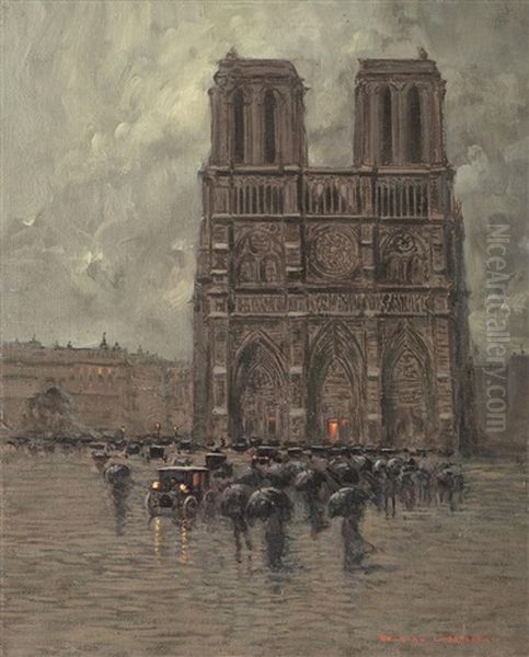 Notre Dame In The Rain - view 1