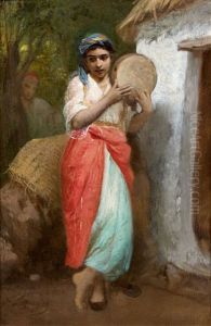 Jeune Algerienne Au Tambourin (tar)