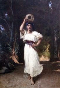 A Water Carrier, Algiers by Jean Raymond Hippolyte Lazerges