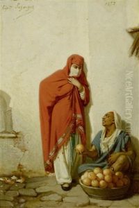 Die Orangenverkauferin by Jean Raymond Hippolyte Lazerges