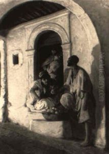 Le Marchand D'oranges by Jean Raymond Hippolyte Lazerges