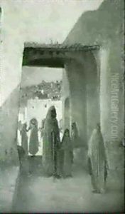 Orientalische Strassenszene by Jean Raymond Hippolyte Lazerges
