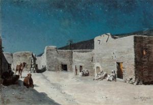 Night Sky Over El Kantara by Jean Baptiste Paul Lazerges