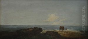 Coastal Scene With Fishermen by Jean Baptiste Paul Lazerges