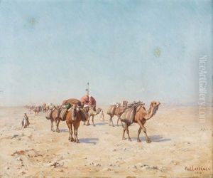 Caravane Dans Le Desert by Jean Baptiste Paul Lazerges