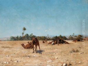 Le Camp Nomade by Jean Baptiste Paul Lazerges