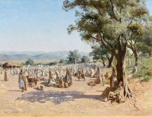 Marche A Menerville by Jean Baptiste Paul Lazerges