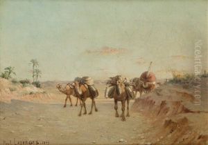 Caravane Dans Le Desert by Jean Baptiste Paul Lazerges