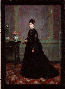 Dame Dans Un Interieur by Jean Baptiste Paul Lazerges