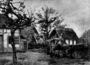 Ein Nordfranzosischer Bauernhof by Jean Baptiste Paul Lazerges