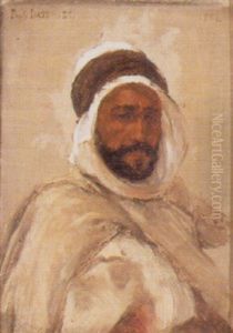Portrait De Bedouin by Jean Baptiste Paul Lazerges