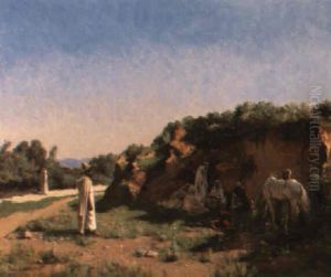 Arabs At Rest by Jean Baptiste Paul Lazerges