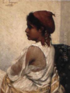 A Young Arab Girl by Jean Baptiste Paul Lazerges