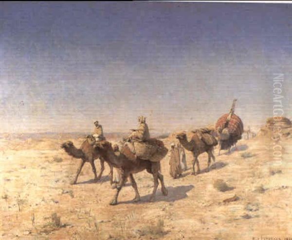 A Camel Train - view 1