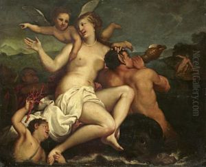 Galatea On A Dolphin With Tritons And Putti