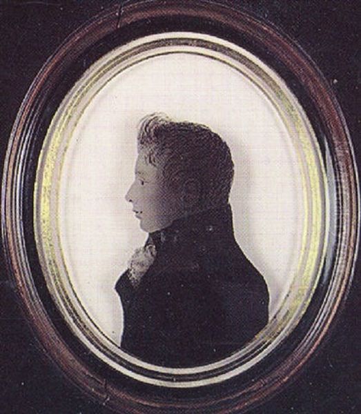 A Young Midshipman, Wearing High Collared Coat And Lace Cravat - view 1