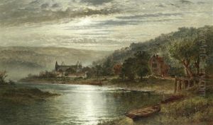 The Wye At Tintern by Benjamin Williams Leader
