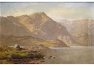 The Moon Lake, Llewelyn by Benjamin Williams Leader