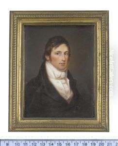 Portraits Of Mr And Mrs James Blair (1789-1841): The Former, Wearing Black Coat...; The Former, Wearing White Gown Gathered Under Her Empire Line (pair)