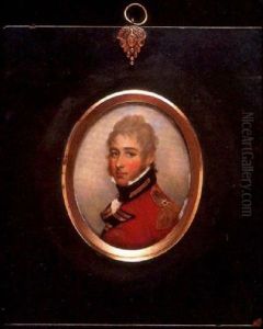The Hon. Major General Sir Edward Pakenham In Scarlet Jacket With Gold Buttons by James Leakey