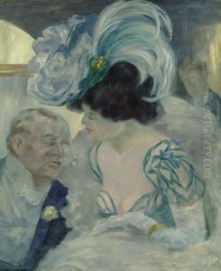 Paris (paar In Der Loge) by Charles-Lucien Leandre